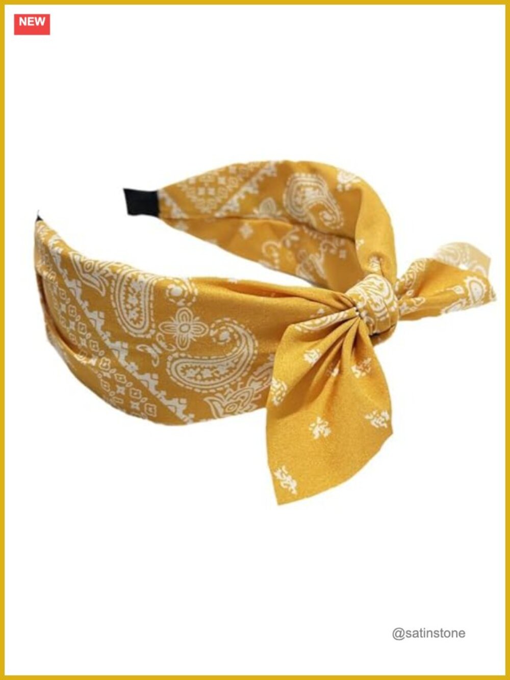 Boho Paisley Bow Knotted Headband Fabric Hair Accessory